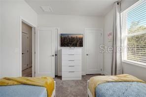 view of carpeted bedroom