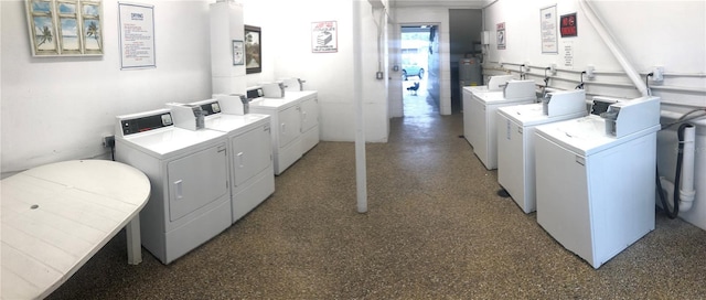 shared laundry area featuring separate washer and dryer