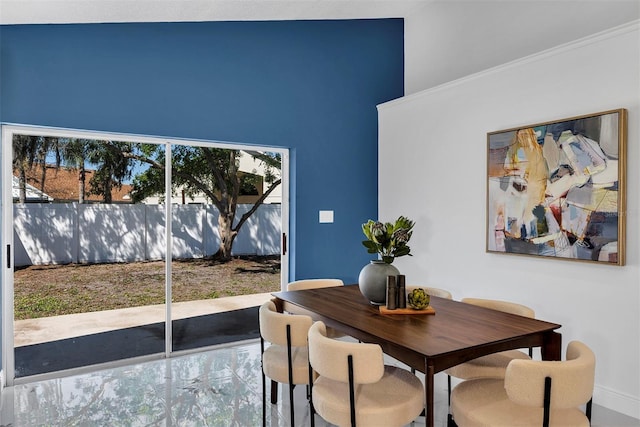 view of dining area