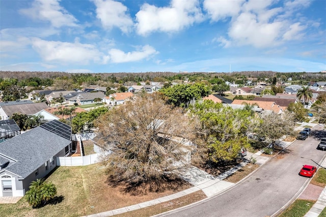 bird's eye view with a residential view