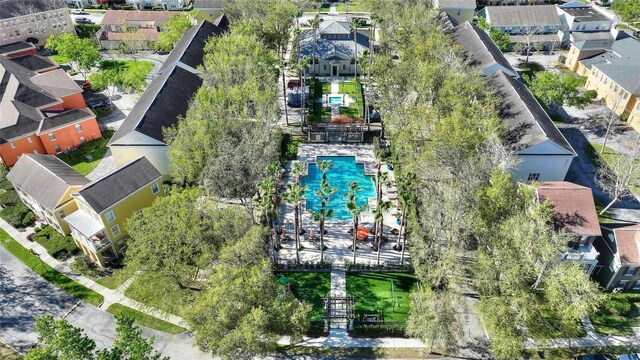 birds eye view of property featuring a residential view