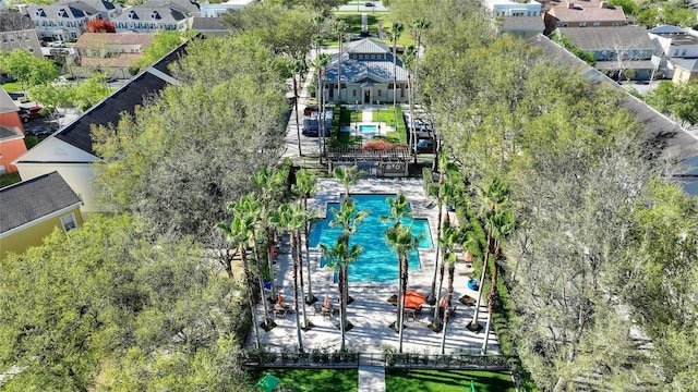 bird's eye view featuring a residential view