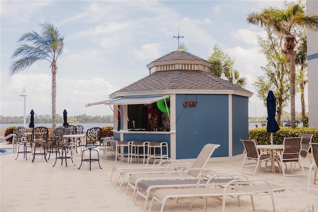 view of patio / terrace with a gazebo