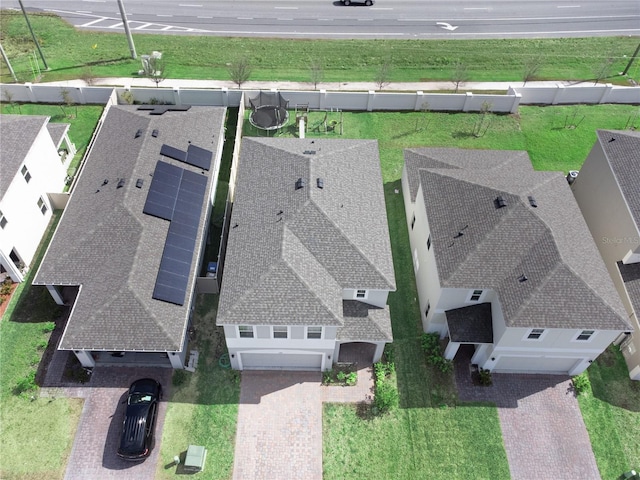 drone / aerial view featuring a residential view