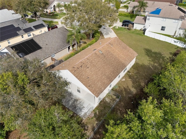 aerial view featuring a residential view