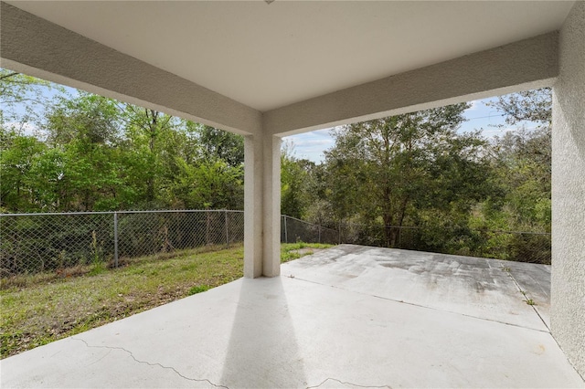 view of patio with a fenced backyard