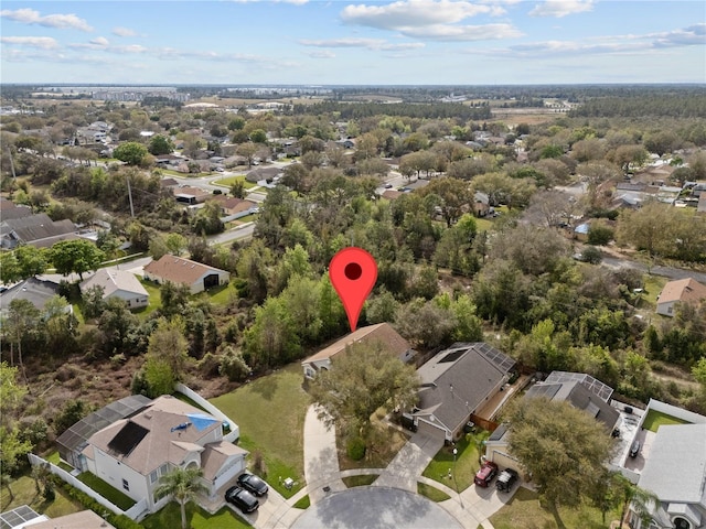 aerial view featuring a residential view