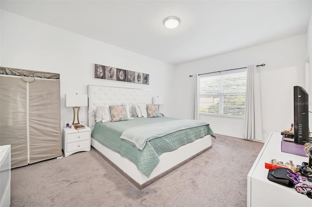 bedroom featuring carpet