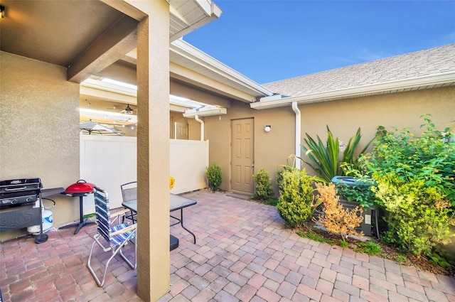 view of patio / terrace with fence