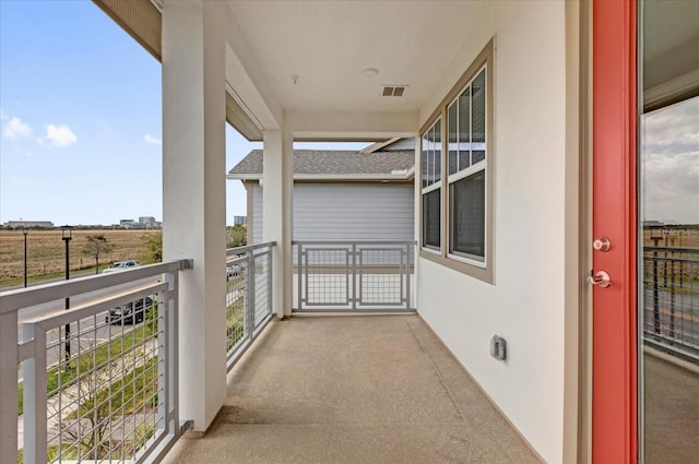 balcony with visible vents