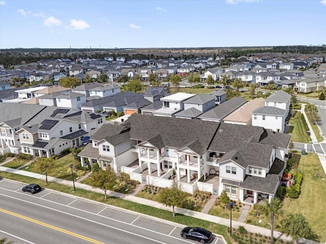 bird's eye view with a residential view