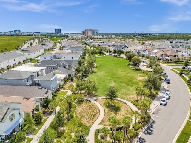 bird's eye view with a residential view