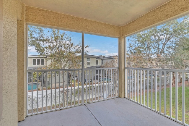 balcony with a residential view