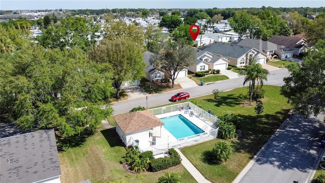 birds eye view of property featuring a residential view