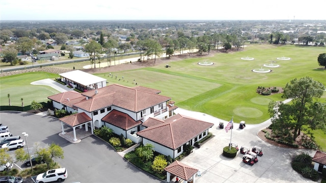 bird's eye view with golf course view