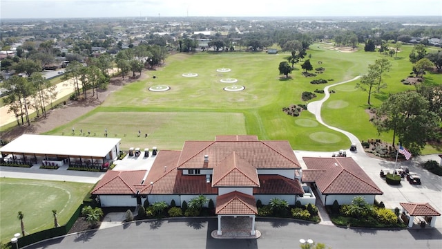 bird's eye view with golf course view