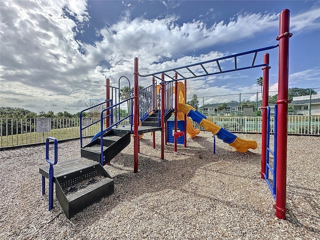 community playground with fence