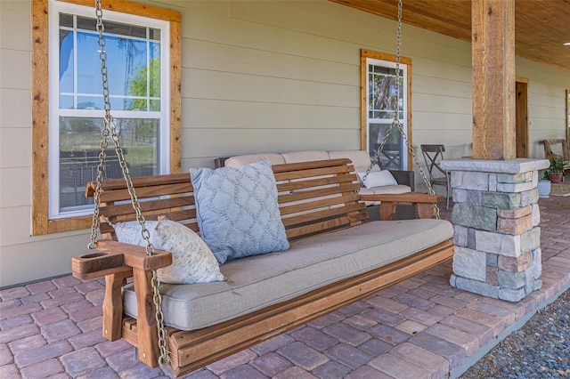 view of patio / terrace featuring covered porch