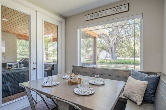 view of dining room