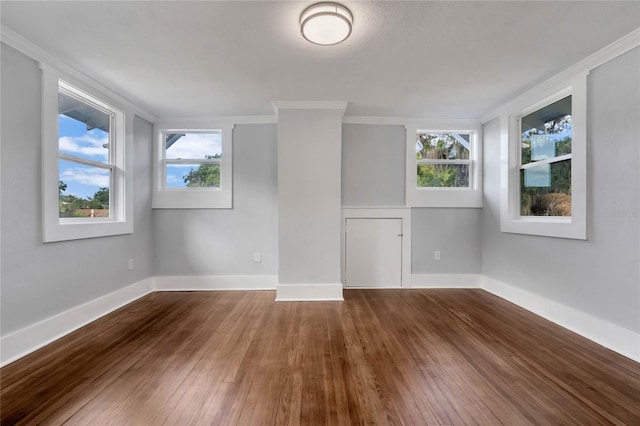 415 S 9th St, Leesburg, FL 34748 - unfurnished room with baseboards, a healthy amount of sunlight, and hardwood / wood-style flooring