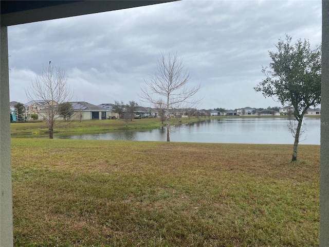 property view of water with a residential view