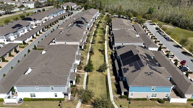 bird's eye view with a residential view