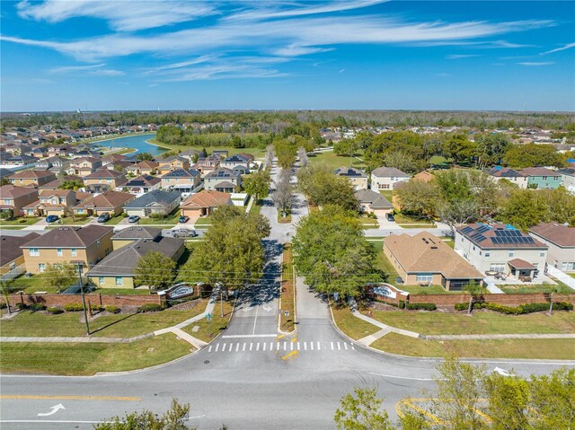 aerial view with a residential view