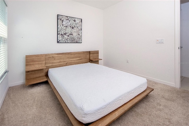 bedroom featuring baseboards and carpet floors