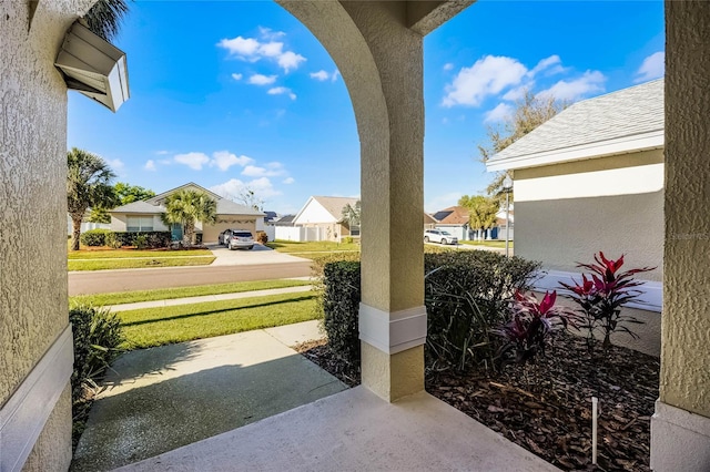 view of patio with a residential view