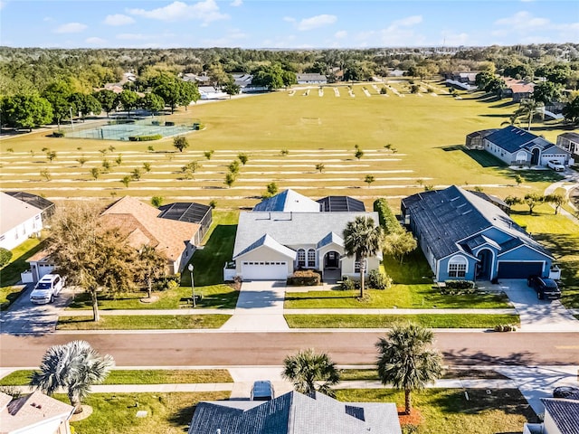 bird's eye view with a residential view