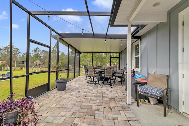 view of sunroom / solarium