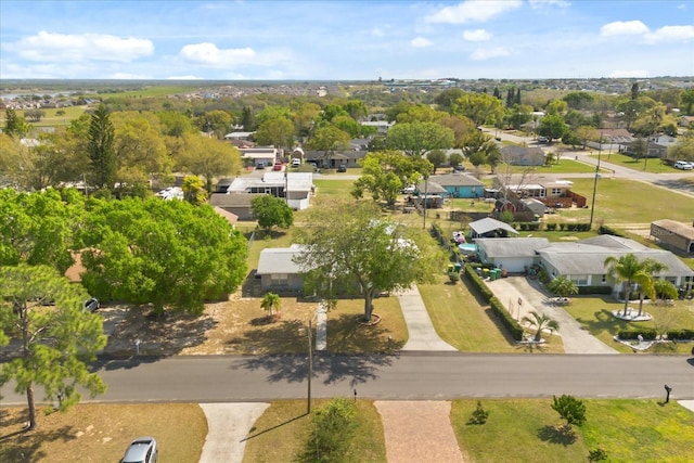 drone / aerial view with a residential view