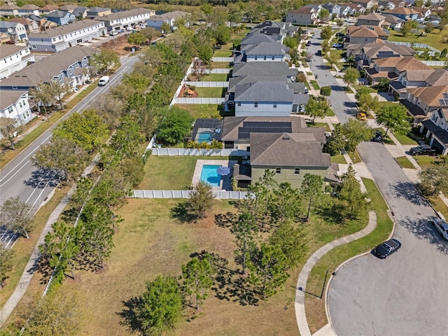 drone / aerial view with a residential view