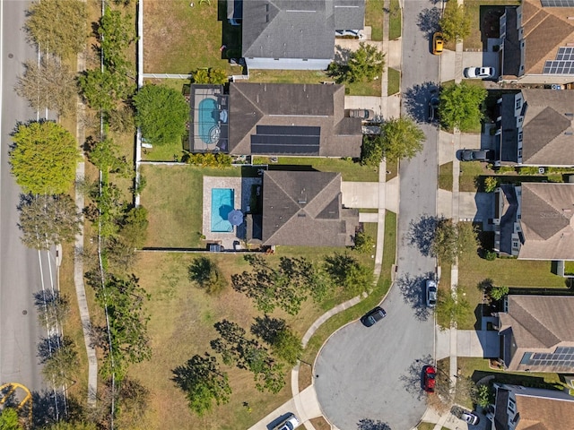 bird's eye view with a residential view