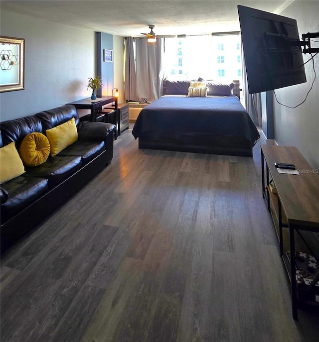 bedroom featuring wood finished floors