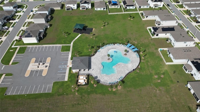 drone / aerial view featuring a residential view