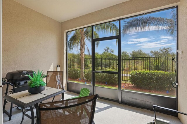 view of sunroom