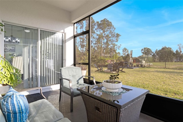 view of sunroom / solarium