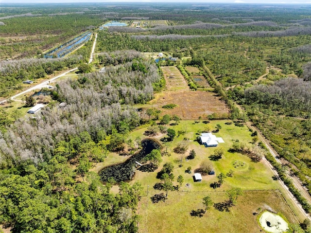 bird's eye view featuring a rural view