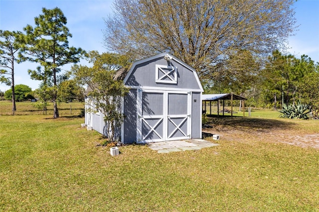 view of shed