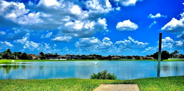 view of water feature