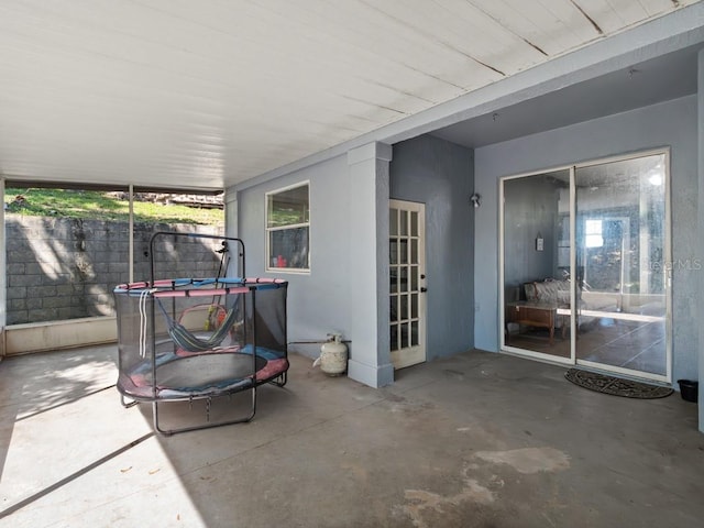 view of patio with a trampoline