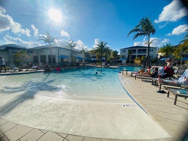 pool featuring a patio