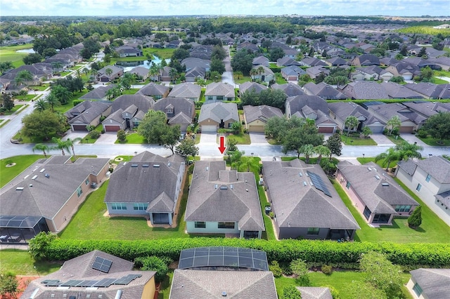 bird's eye view with a residential view