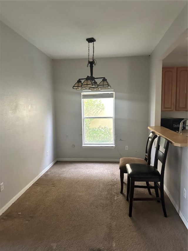 sitting room featuring baseboards and carpet flooring