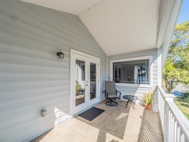 view of patio with french doors