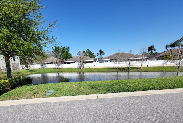 water view with fence