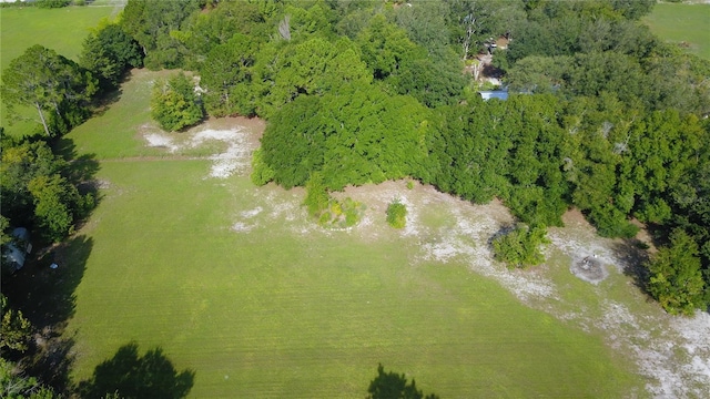 drone / aerial view with a forest view