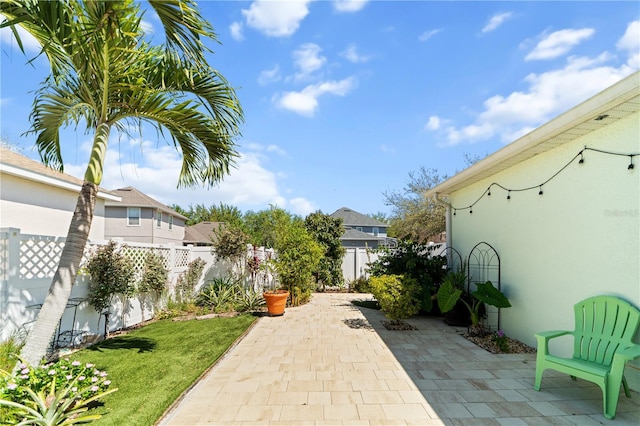 view of patio / terrace featuring a fenced backyard