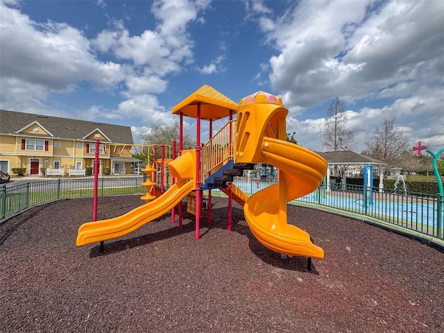 community playground with fence